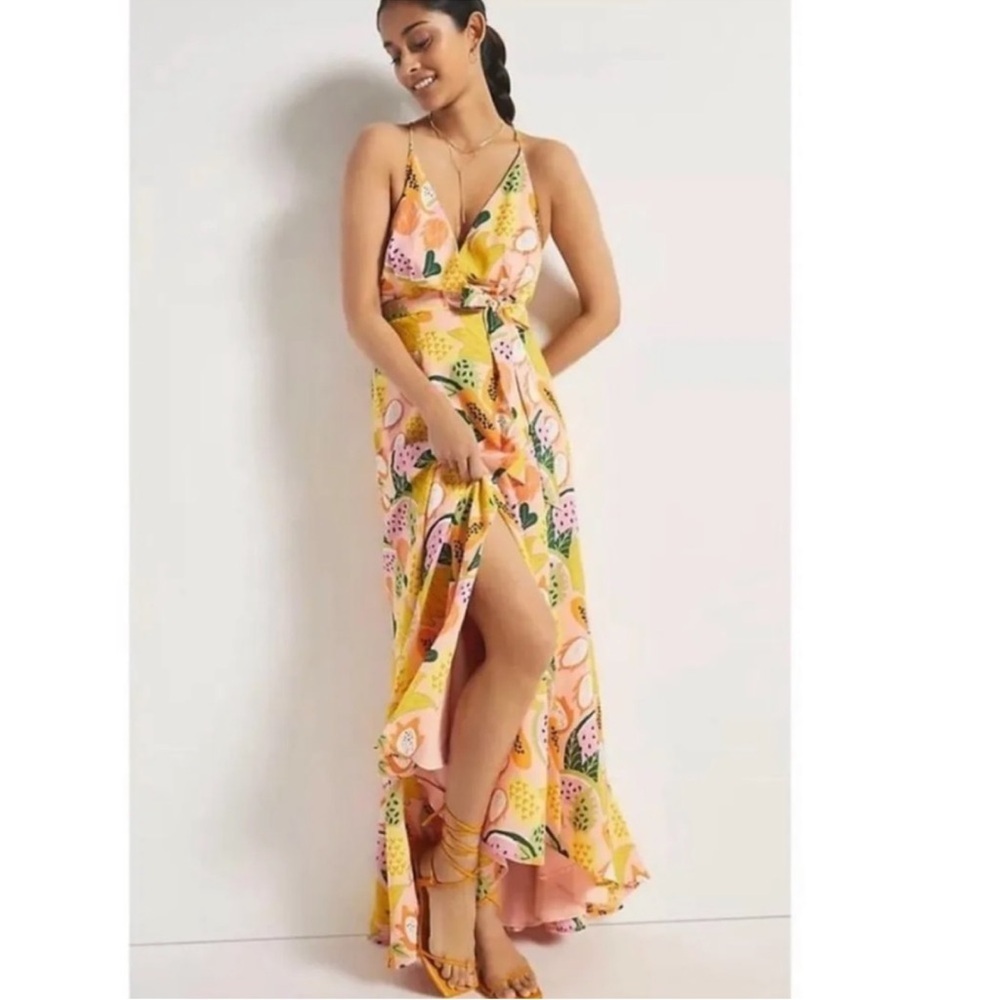 Hutch Fruit Print Wrap Dress - Size Small